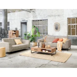 Discount 2,5 zitsbank Provesano polyether zitting beige 2-Zitsbank