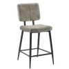 Best Barkruk Gento velvet beige Barkruk|Eetkamerstoel