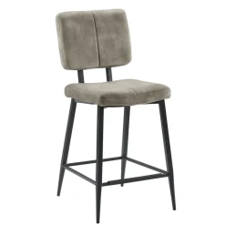 Best Barkruk Gento velvet beige Barkruk|Eetkamerstoel