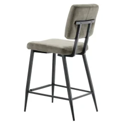 Best Barkruk Gento velvet beige Barkruk|Eetkamerstoel