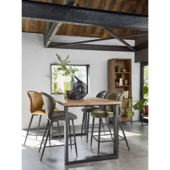 Outlet Barkruk Tantini microvezel cognac Barkruk