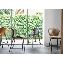 Outlet Barkruk Tantini microvezel cognac Barkruk