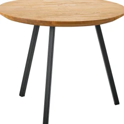Discount Bijzettafel Aska teak 55 cm rond naturel brushed Woonseries|Bijzettafel