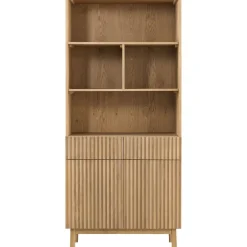 Discount Boekenkast Arrosto eikenhout 203x90x45 cm light roast Woonseries|Opbergkast