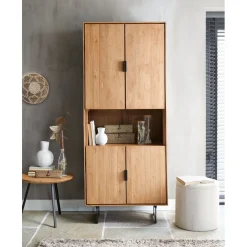 Sale Boekenkast Aska (80 Cm) teak naturel brushed Woonseries|Opbergkast