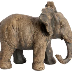 Decoratiebeeld Ofanto olifant small antiek donkerbruin Decoratie Beelden