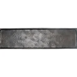 Clearance Decoratieschaal Trebbia 7,5x28 cm rechthoekig zwart Dienbladen