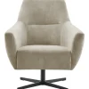 Online Draaifauteuil Gudo velvet beige Draaifauteuil|Standaard Fauteuil
