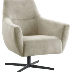 Online Draaifauteuil Gudo velvet beige Draaifauteuil|Standaard Fauteuil