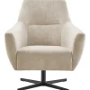 New Draaifauteuil Gudo velvet lichtgrijs Draaifauteuil|Standaard Fauteuil