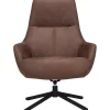 Online Draaifauteuil Vaneze microleder bruin Draaifauteuil|Standaard Fauteuil
