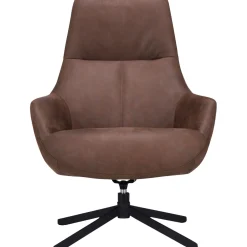 Online Draaifauteuil Vaneze microleder bruin Draaifauteuil|Standaard Fauteuil