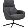 Hot Draaifauteuil Vaneze microleder antraciet Draaifauteuil|Standaard Fauteuil