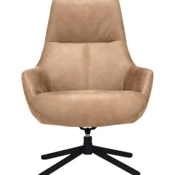 Online Draaifauteuil Vaneze microleder lichtbruin Draaifauteuil|Standaard Fauteuil