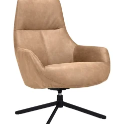 Online Draaifauteuil Vaneze microleder lichtbruin Draaifauteuil|Standaard Fauteuil