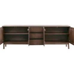 Online Dressoir Arrosto eikenhout 76x225x45 cm Dark Roast Woonseries|Dressoir