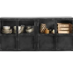 Outlet Dressoir Carpino (180 cm) metaal glas Woonseries|Dressoir