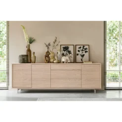 Online Dressoir Famosa 76x228x45 cm bruin Woonseries|Dressoir