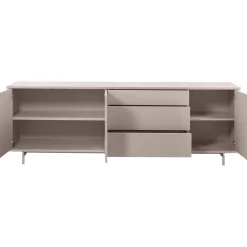 Hot Dressoir Famosa 76x228x45 cm grijs Woonseries|Dressoir
