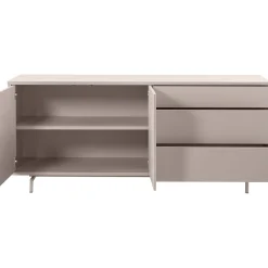 Best Dressoir Famosa 76x180x45 cm grijs Woonseries|Dressoir