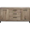 Outlet Dressoir Hevano (162 cm) eikenhout moose Woonseries|Dressoir