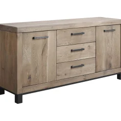 Outlet Dressoir Hevano (162 cm) eikenhout moose Woonseries|Dressoir