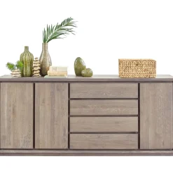 Clearance Dressoir Lavio (203 cm) eiken slate Woonseries|Dressoir