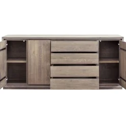 Clearance Dressoir Lavio (203 cm) eiken slate Woonseries|Dressoir