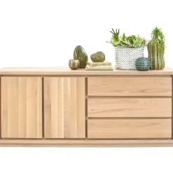 Best Dressoir Lavio (164 cm) eiken naturel grijs Woonseries|Dressoir