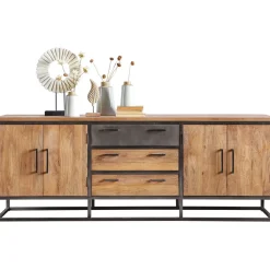Dressoir Mesola (220 Cm) mango natural Woonseries|Dressoir