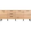 Online Dressoir Paranno 77x220x42 cm bruin Woonseries|Dressoir