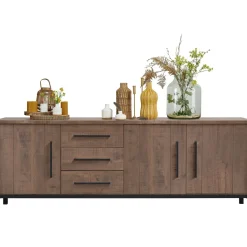 Outlet Dressoir Ricardi 240x87x45 cm dark mango Woonseries|Dressoir