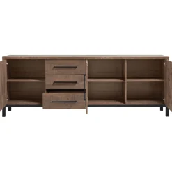 Outlet Dressoir Ricardi 240x87x45 cm dark mango Woonseries|Dressoir