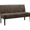 Online Eetkamerbank Avanza 150 cm microleder donkergrijs Eetbank