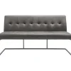 Eetkamerbank Oro 170 cm microleder donkergrijs Eetbank