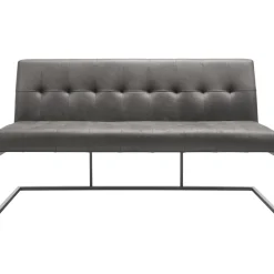 Eetkamerbank Oro 170 cm microleder donkergrijs Eetbank