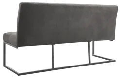 Eetkamerbank Oro 170 cm microleder donkergrijs Eetbank