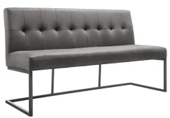 Eetkamerbank Oro 170 cm microleder donkergrijs Eetbank