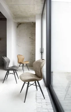 Best Eetkamerstoel Castione microvezel taupe Eetkamerstoel