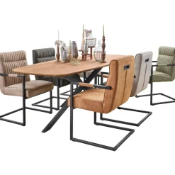 Clearance Eetkamerstoel Dantero microvezel taupe Armstoel|Eetkamerstoel