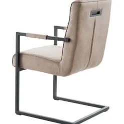 Hot Eetkamerstoel Dantero microvezel beige Armstoel|Eetkamerstoel