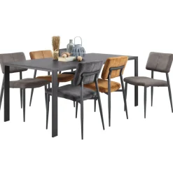 Sale Eetkamerstoel Gento velvet antraciet Eetkamerstoel