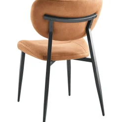 Eetkamerstoel Gomba microvezel cognac Eetkamerstoel