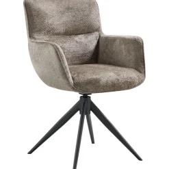 Sale Eetkamerstoel Lasanto draaibaar taupe Armstoel|Eetkamerstoel