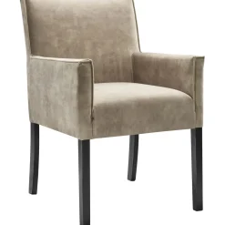 Clearance Eetkamerstoel met armleuning Avanza beige Armstoel|Eetkamerstoel