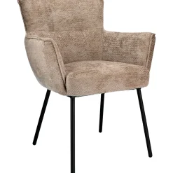Outlet Eetkamerstoel Novile beige Eetkamerstoel|Armstoel