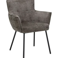 Outlet Eetkamerstoel Novile taupe Armstoel|Eetkamerstoel