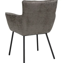 Outlet Eetkamerstoel Novile taupe Armstoel|Eetkamerstoel
