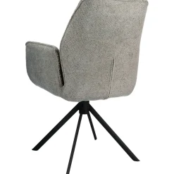 Best Eetkamerstoel Ombrone draaibaar chenille donkergrijs Armstoel|Eetkamerstoel