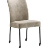 Discount Eetkamerstoel Sessione velvet beige Eetkamerstoel